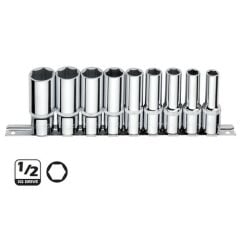 Ceta Form C24-R09 9 Parça 1/2’’ 6 Köşe Derin Lokma Anahtar Takımı