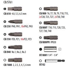Cetaform 61 Parça Bits Uç Takımı CB/ST61 (Plastik Kutu)